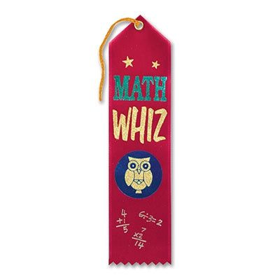 Math Whiz Award Ribbon