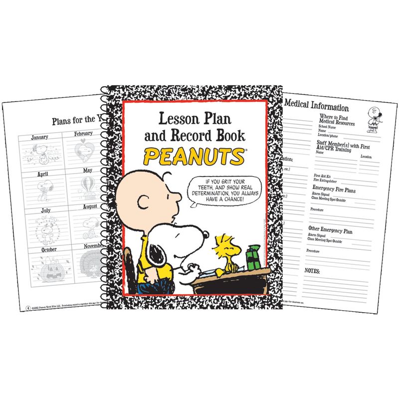 Peanuts Charlie Brown and Snoopy Lesson Plan and Record Book