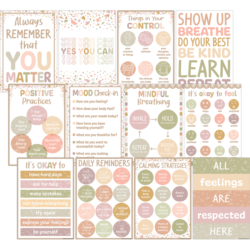 Terrazzo Tones Positive Practices Small Poster Pack