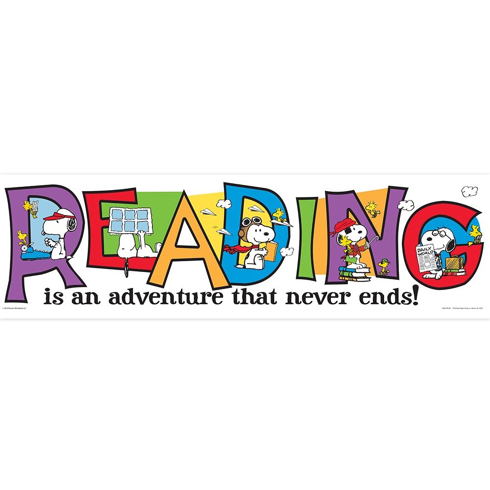 Peanuts Snoopy Reading Banner