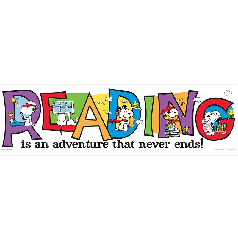 Peanuts Snoopy Reading Banner