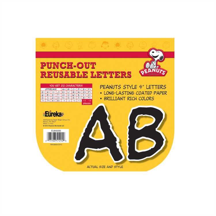 Peanuts Classic Black Deco Letters