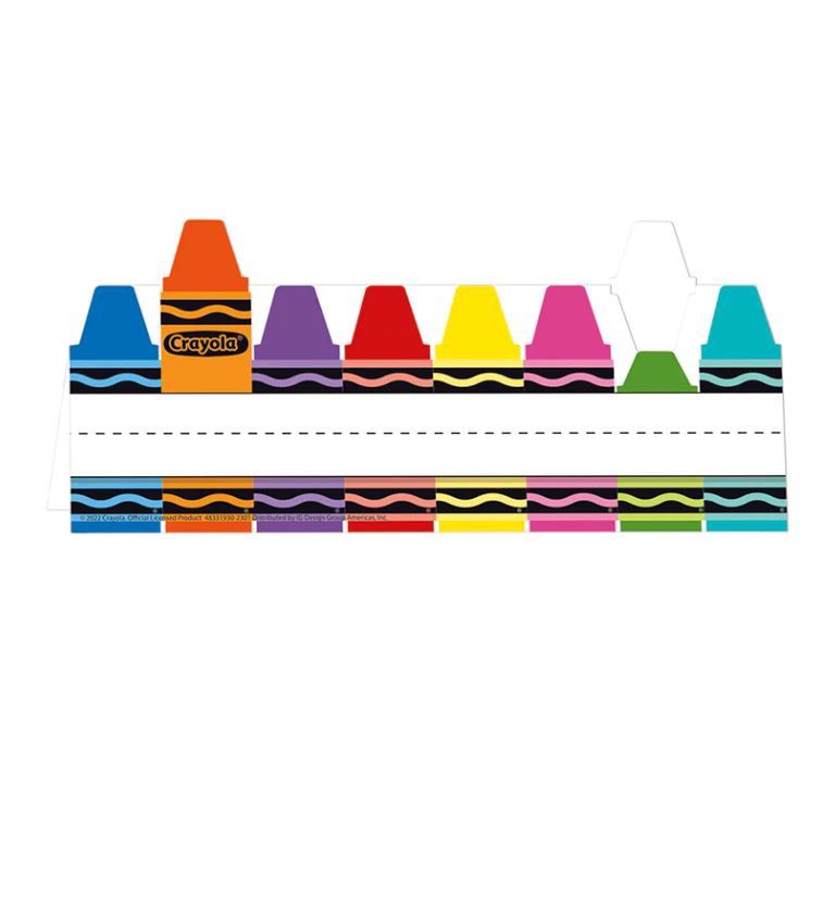 Crayola Tented Name Plates, 9-5/8&quot; x 6-1/2&quot;, 36 Pack