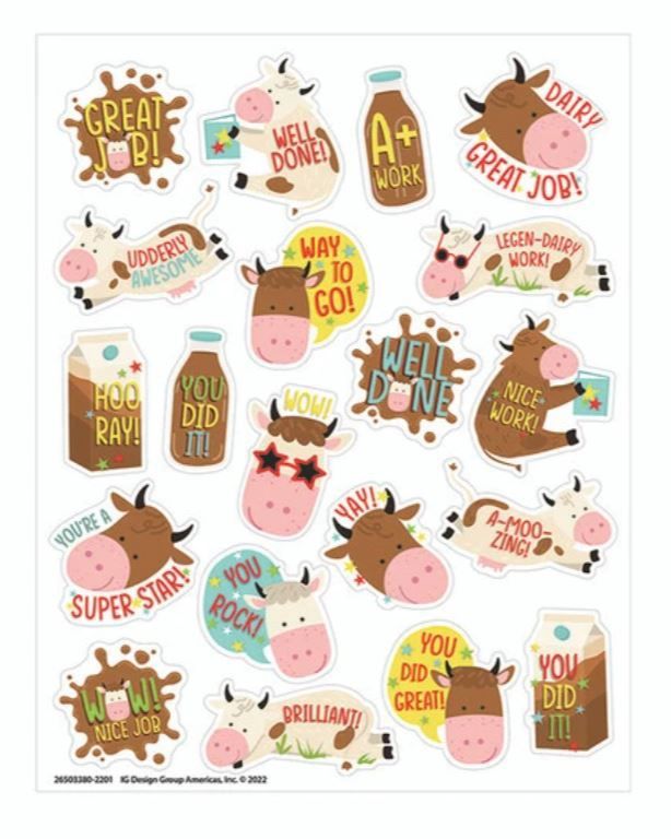Brown Cows Scented Stickers