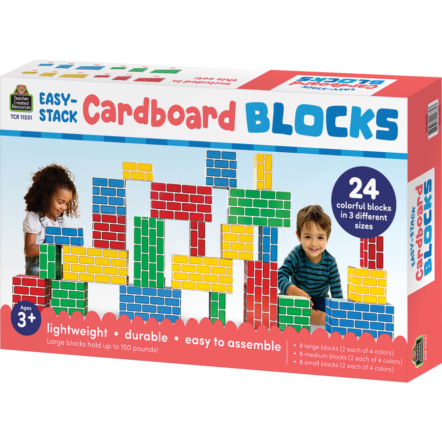 Easy-Stack Cardboard Blocks (24-Piece Set)