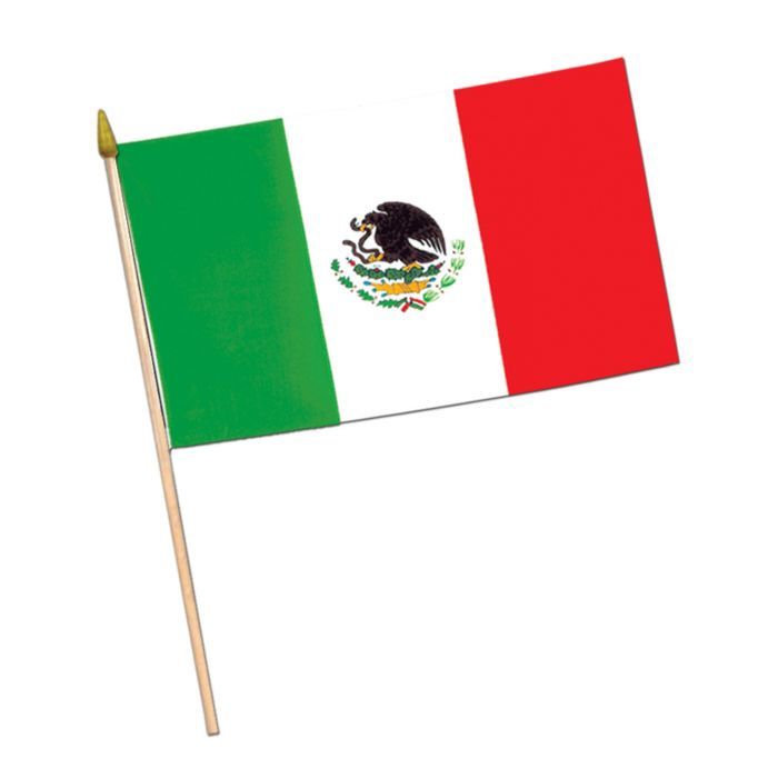 Mexican Flag Fabric 11&quot;x18&quot;