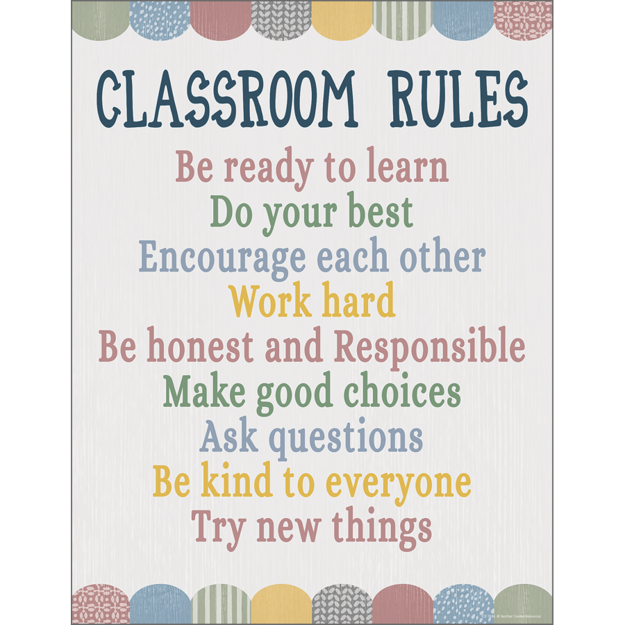 Classroom Cottage Classroom Rules Chart