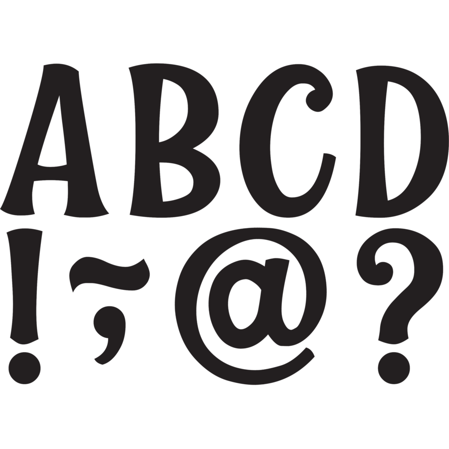 Black Wild Whimsy 3&quot; Magnetic Letters