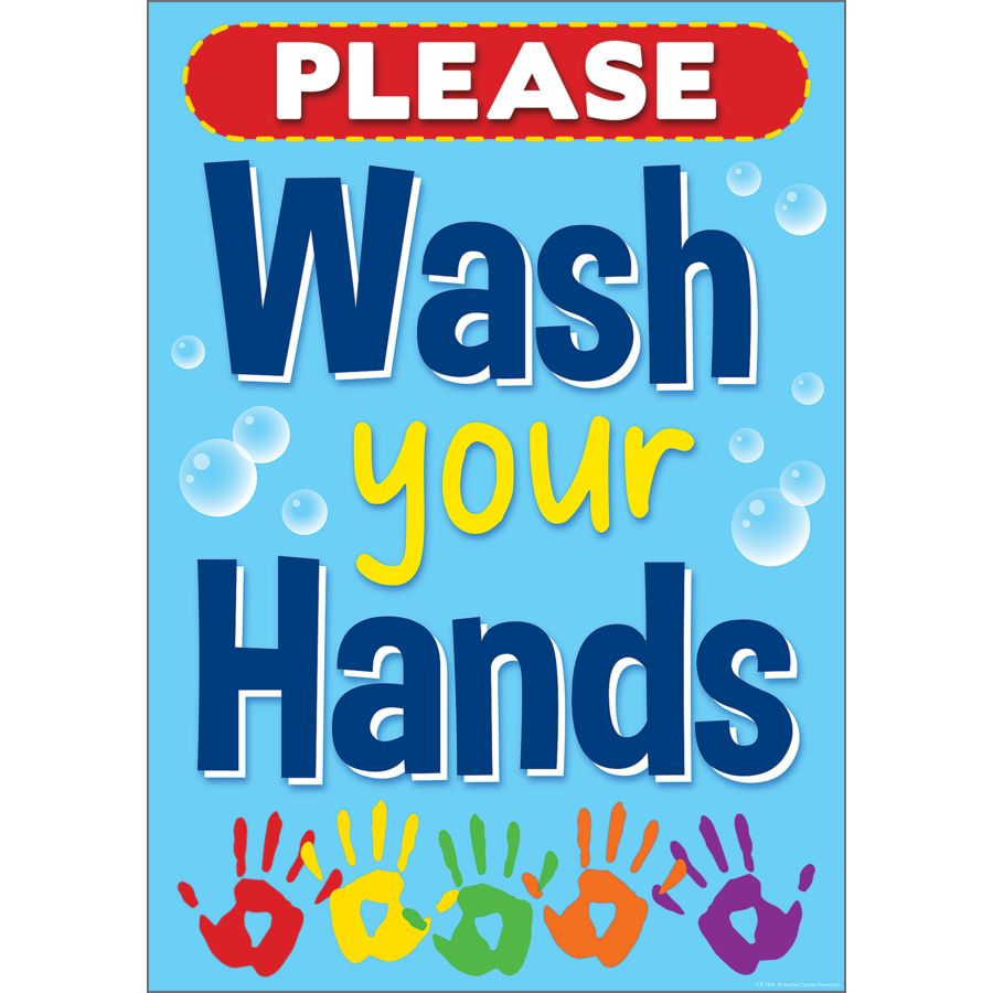Please Wash Your Hands Positive Poster Chart