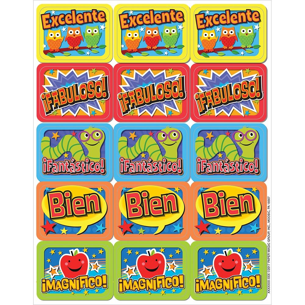 Spanish Success Stickers