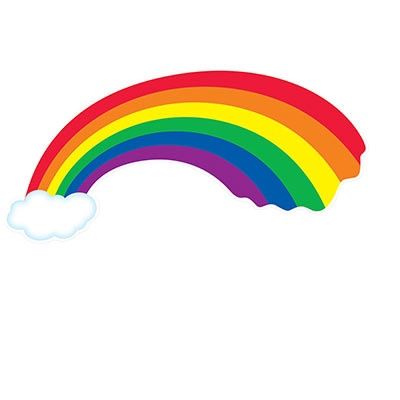 Rainbow Cutout 31&quot; prtd 2 sides