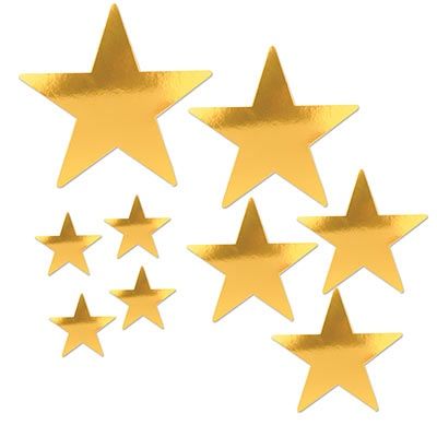 Gold Foil Star Cut Outs