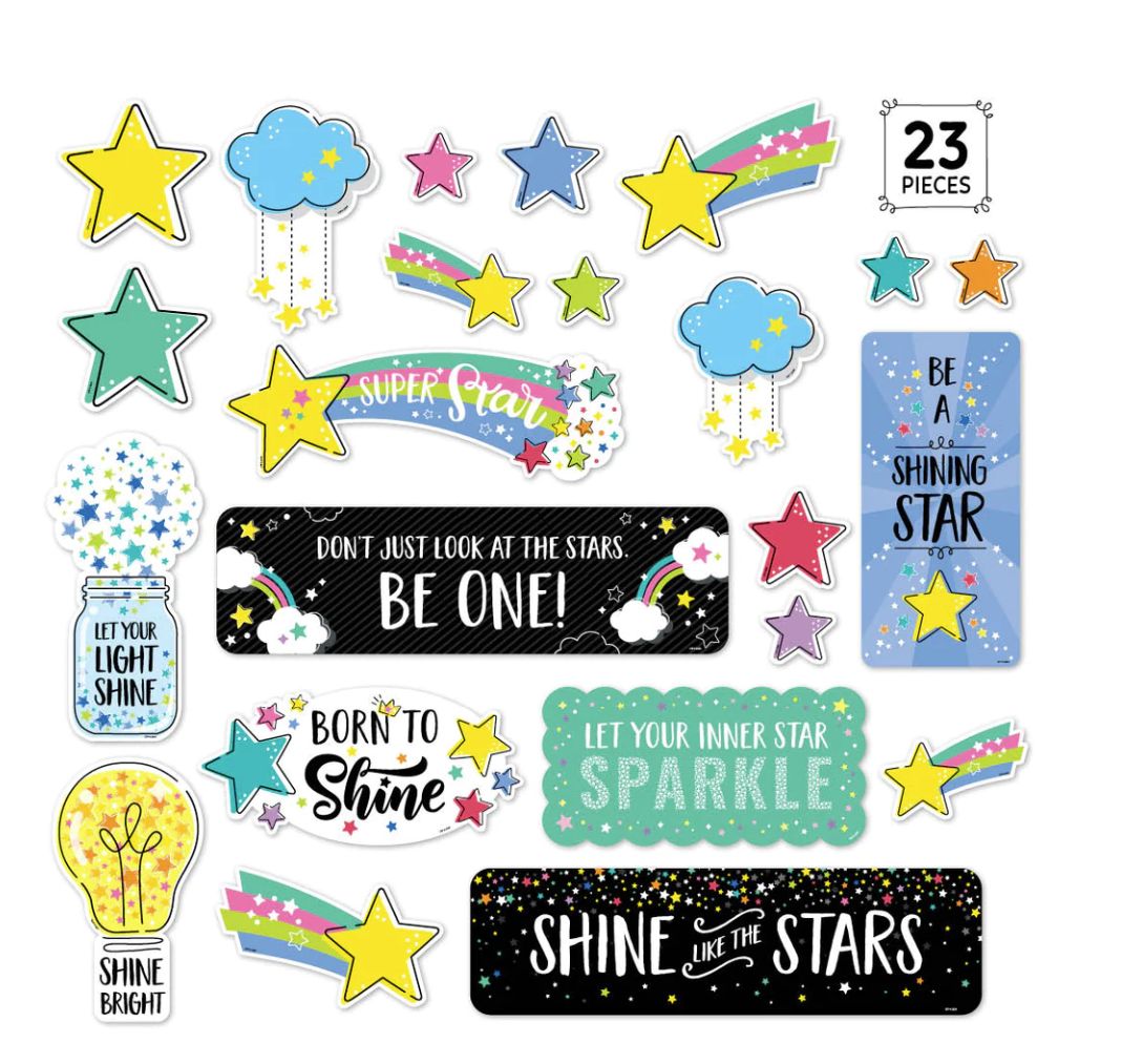 Star Bright Positive Thinking Mini Bulletin Board