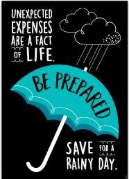 Be Prepared Unexpected Expenses Poster