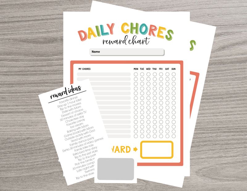 Daily Chore Chart Scratch Off