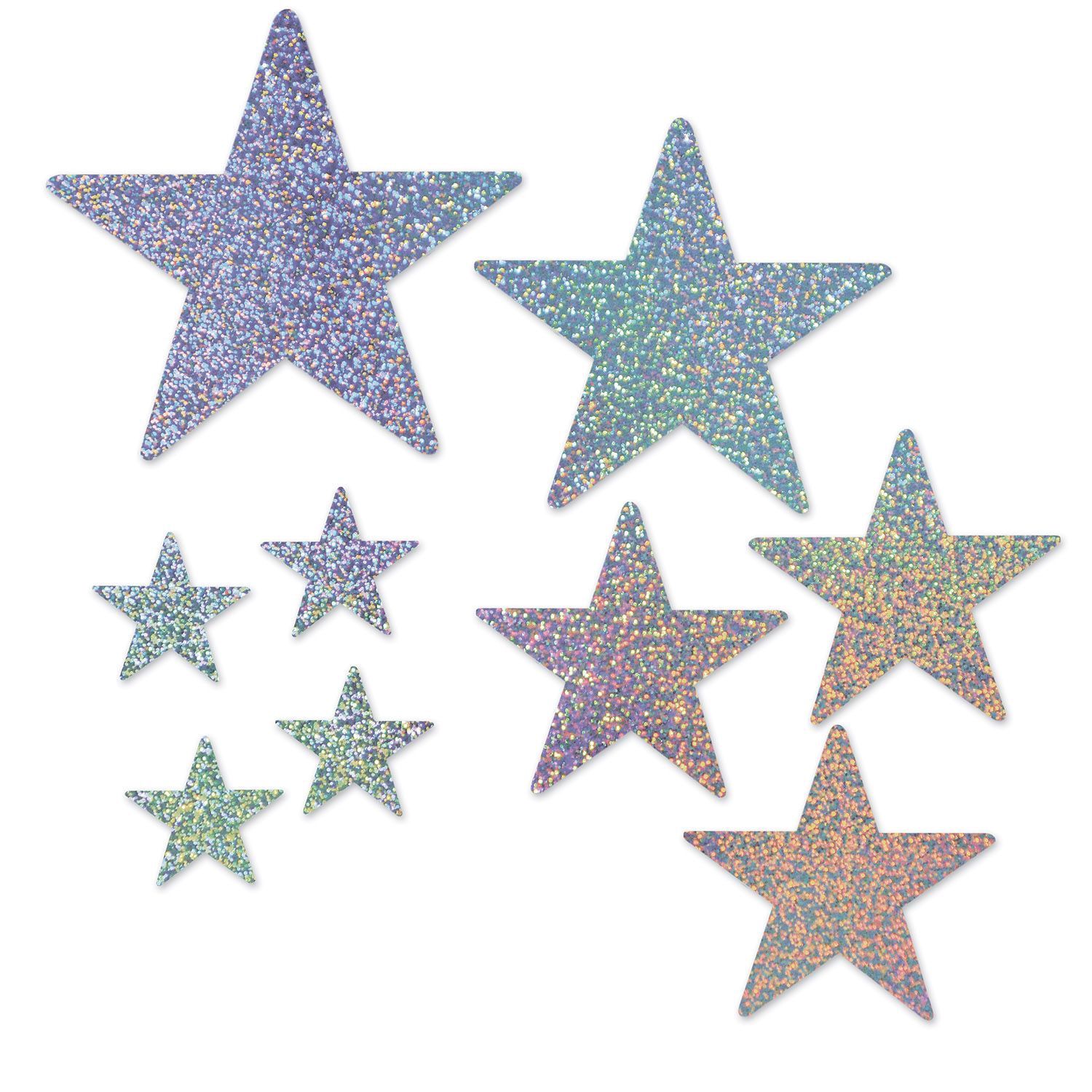 Pkgd  Glitter Star Cutouts