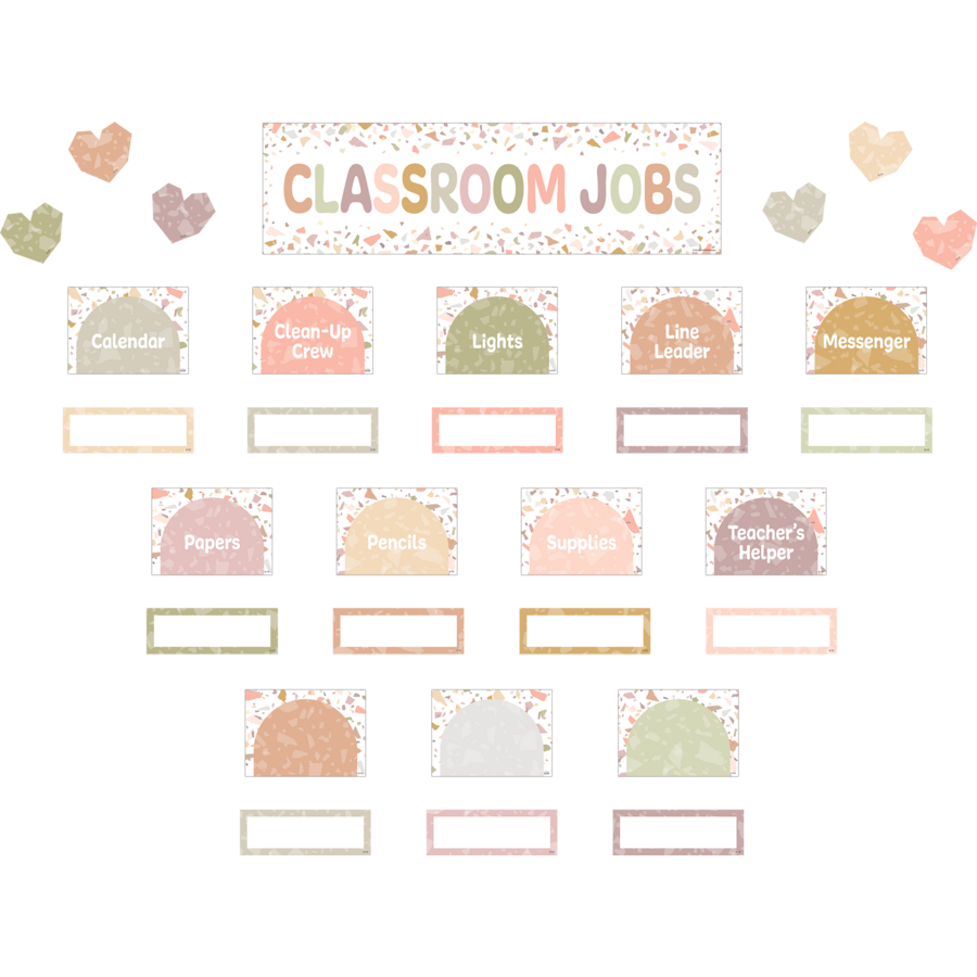 Terrazzo Tones Classroom Jobs Mini Bulletin Board