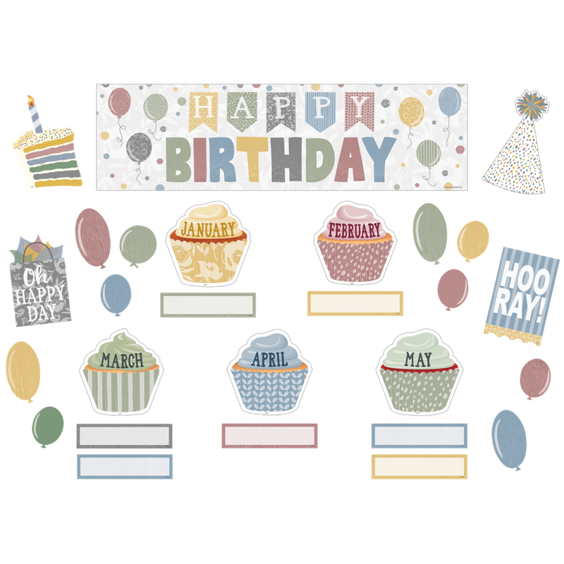 Classroom Cottage Happy Birthday Mini Bulletin Board
