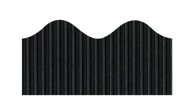 Black Corrugated Bordette Scalloped Decorative Border