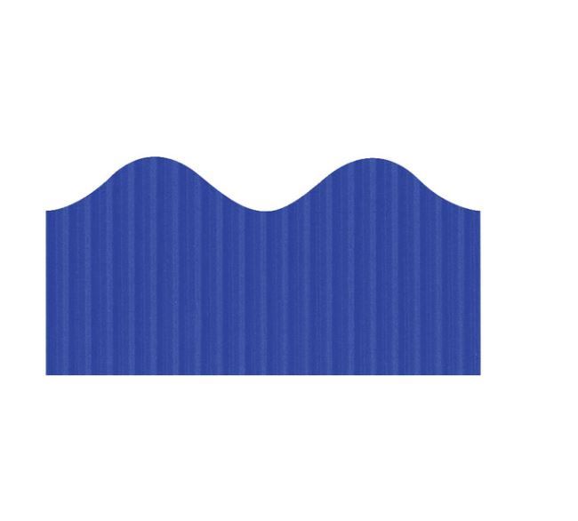 Rich Blue Corrugated Bordette Scalloped Decorative Border
