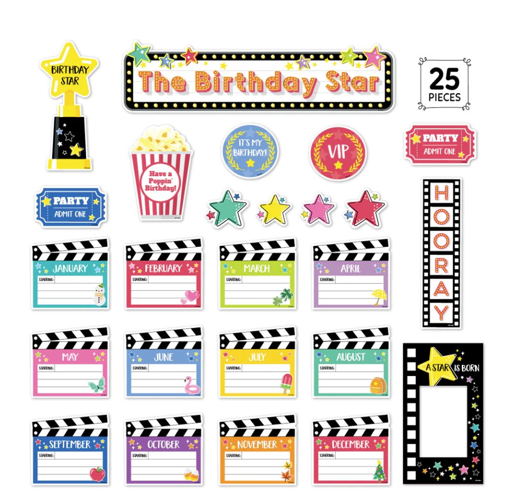 Star Bright Happy Birthday Mini Bulletin Board
