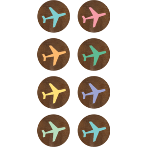 Travel the Map Airplanes Mini Stickers