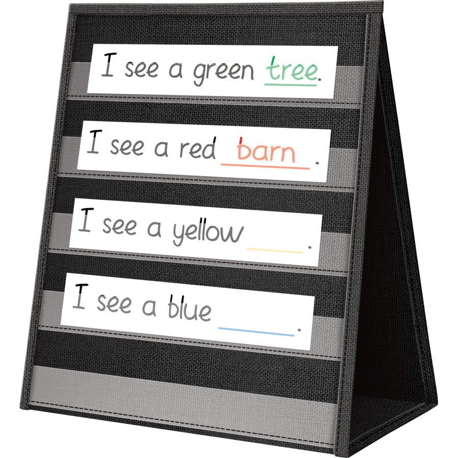 Black Desktop Pocket Chart