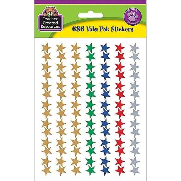 Valu-Pak Assorted Stars Foil Stickers