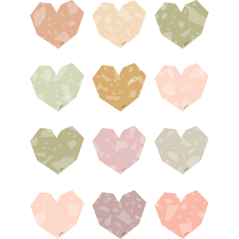 Terrazzo Tones Hearts Mini Accents