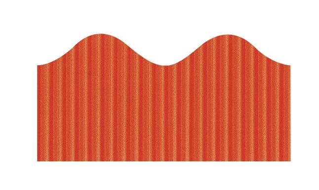 Dark Orange Corrugated Bordette Scalloped