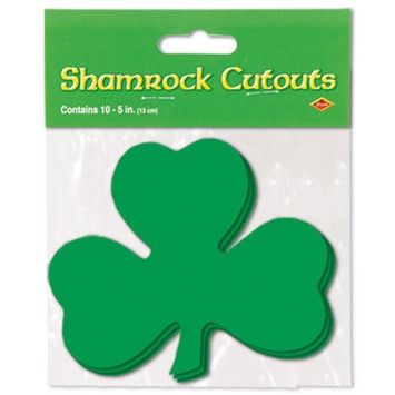 Printed Shamrock Cutouts 5&quot;