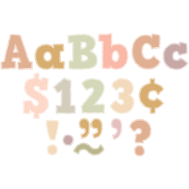Terrazzo Tones Bold Block 4&quot; Letters Combo Pack