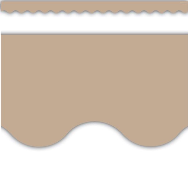 Everyone is Welcome Light Brown Scalloped Border Trim