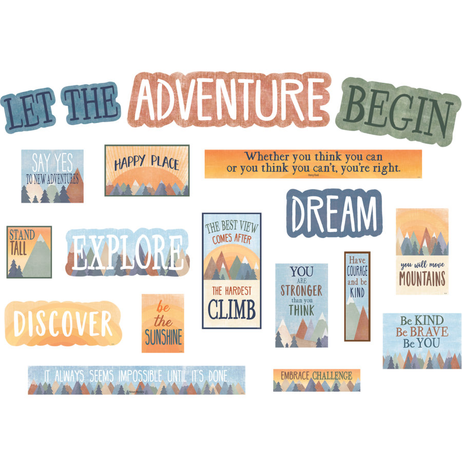 Moving Mountains Let the Adventure Begin Mini Bulletin Board