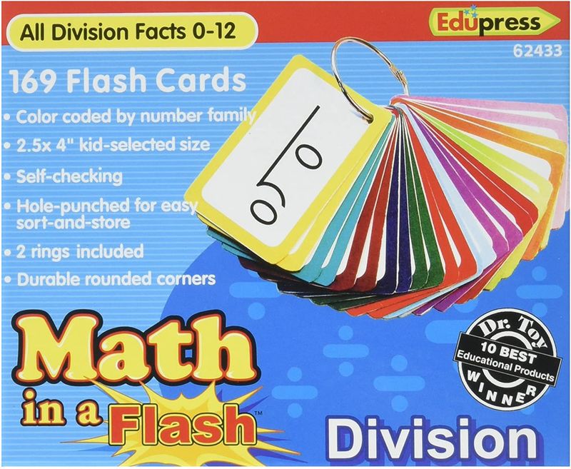 Math in a Flash Cards: Division