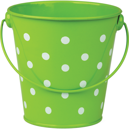 Lime Polka Dots Bucket