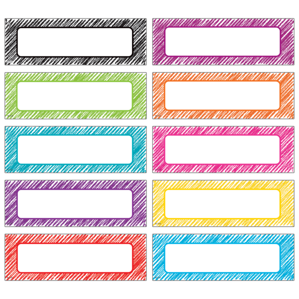 Magnetic Labels Scribble Accents
