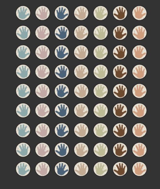 Everyone is Welcome Helping Hands Mini Stickers