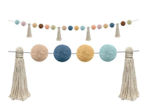 Everyone is Welcome Pom-Poms and Tassels Garland