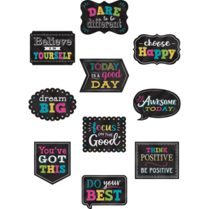 Chalkboard Brights Positive Sayings