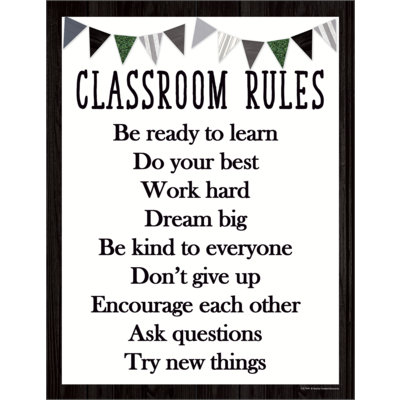 Classroom Rules Chart Modern Farmhouse