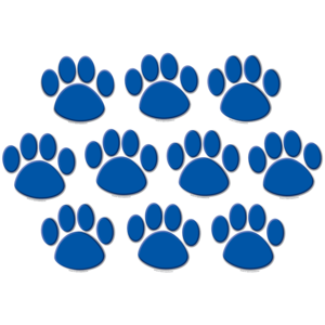 Blue Paw Print Accents