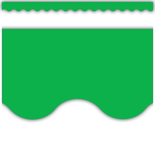 Green Scalloped Border Trim tcr