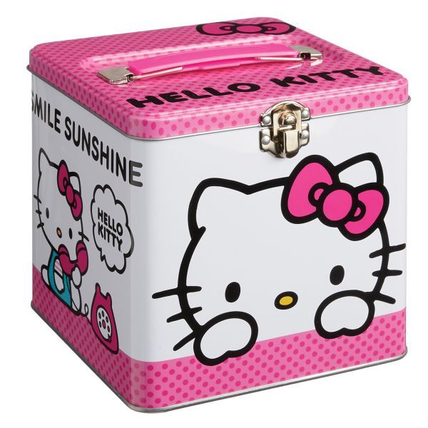Licensed Hello Kity Tin Cube Carry-All