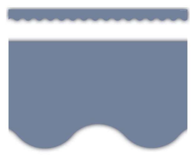 Aegaean Blue Scalloped Border Trim