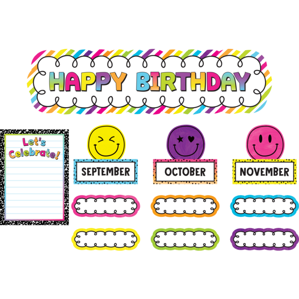 Brights 4Ever Happy Birthday Mini Bulletin Board