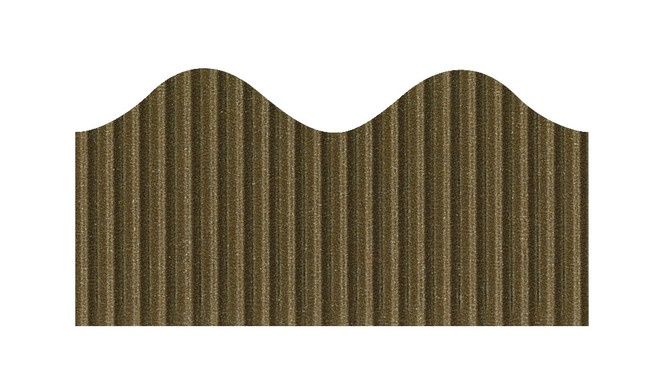 Brown Corrugated Bordette Scalloped Decorative Border
