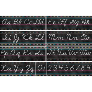 Chalkboard Brights Cursive Writing Bulletin Board Display Set
