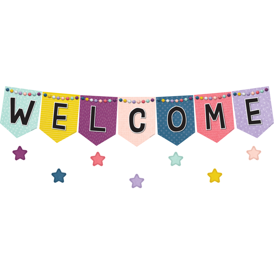 Oh Happy Day Pennants Welcome Bulletin Board Display