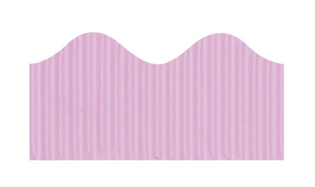 Pink Corrugated Bordette Scalloped Decorative Border